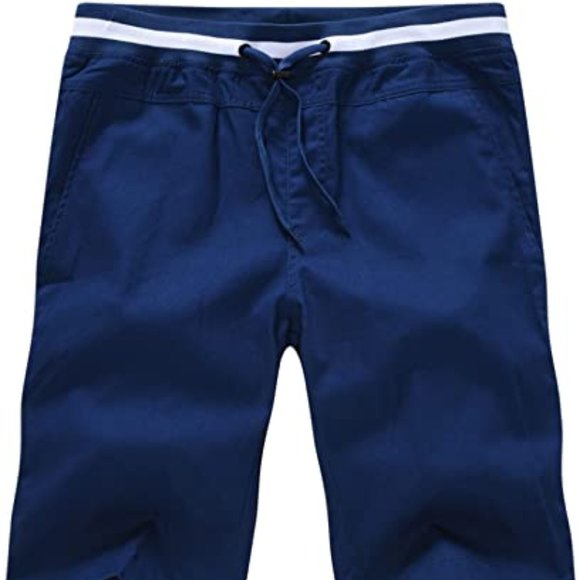 Brand New Men's Drawstring Slim Blue Shorts SIZE 40 NEW WITHOUT TAGS - Picture 1 of 9